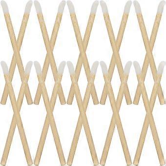 Wood Lip Brush for Lip Gloss Application 100Pcs Practical Single Use Applicators