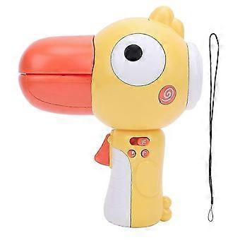 Cartoon bird voice changer, yellow electric megaphone, suitable for boys and girls, with 3 different voice effects. Fun outdoor toy.WHBYV