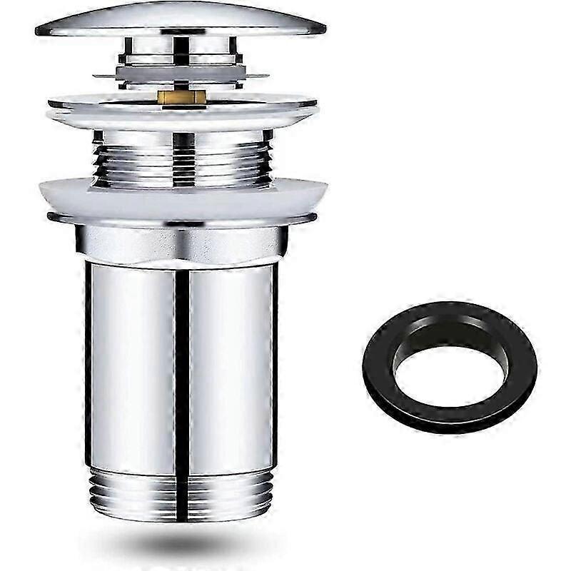 Universal Chrome Drain Pop-Up No Overflow