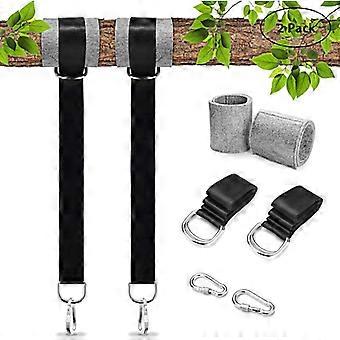 Tree swing suspension kit: Set of 2 nylon straps (1.5 m), 2 tree protectors, 2 steel carabiners. Easy installation.
