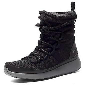 Stivali da neve corti da donna Nike Roshe One, termici, resistenti all'abrasione e comodi, colore nero, codice 807424-001