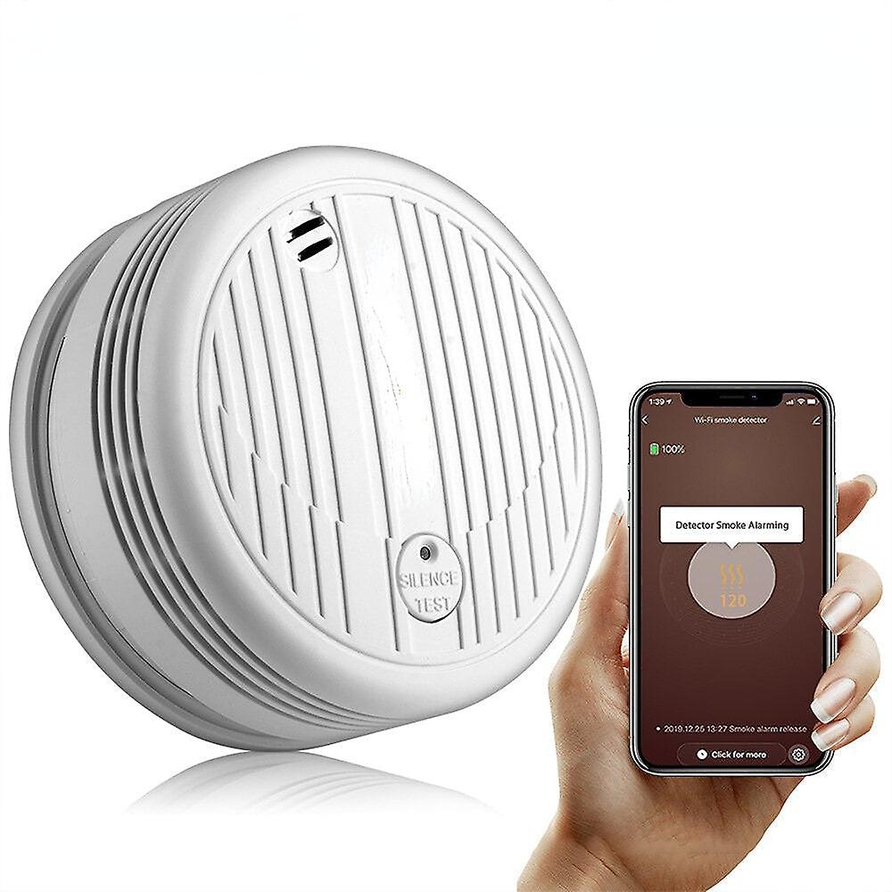 Wifi Smoke Detector Smoke Network Alarm Sensor Work With Tuya Smart Life App