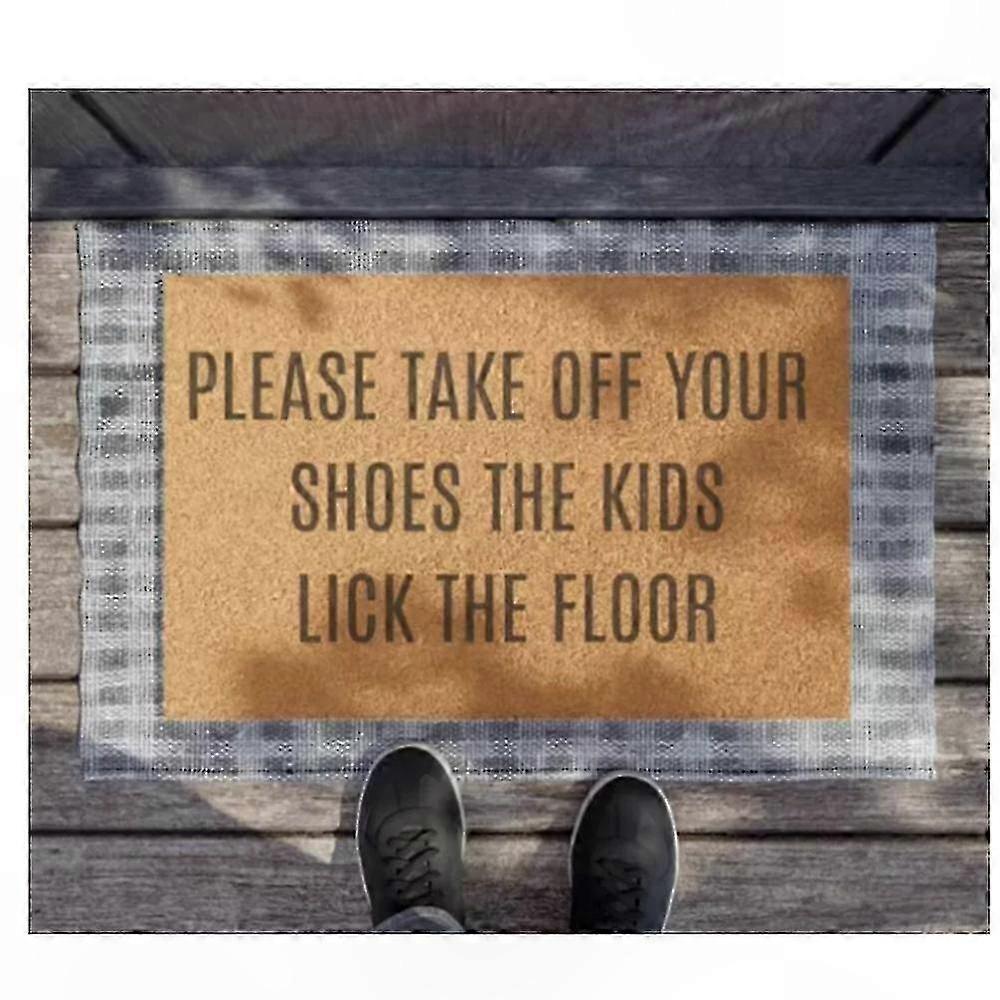 Whimsical 'Children Will Lick Floor' Mat