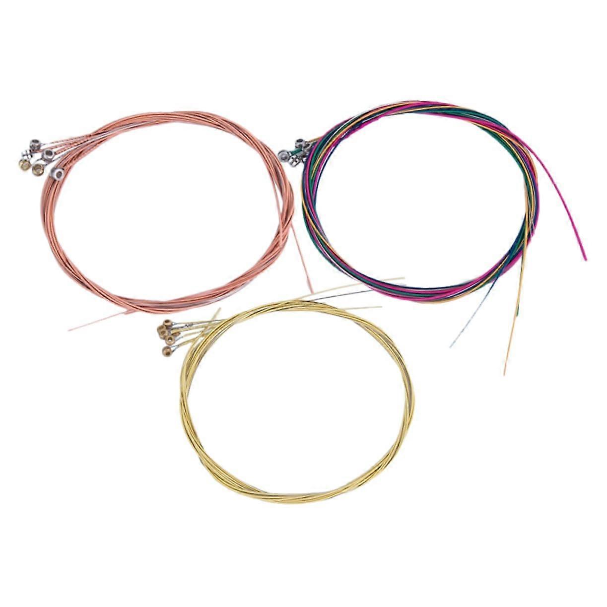 3 Sets Acoustic Guitar Strings for Folk and Classical Guitars Quick String Replacement Kit