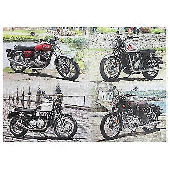 Quebra-cabeça de motocicleta, veículo, paisagem rural, presente para a família GU643