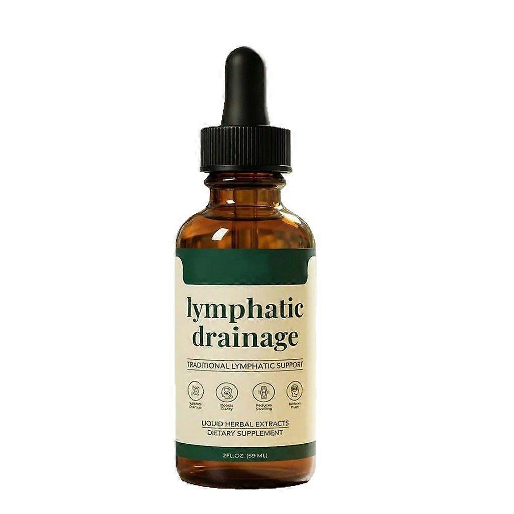 Gouttes liquides pour le bien-être naturel du système lymphatique, mélange d'extraits de plantes pour les soins quotidiens du corps, 59 ml.
