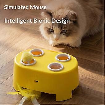 Intelligentes, interaktives Katzenspielzeug mit USB-Aufladung, das die Katze selbstständig unterhält. Automatischer Katzenstab mit künstlichen Federn, strapazierfähig und ideal für Wohnungskatzen.