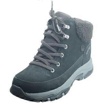 Botas de moda impermeables Skechers Trego Snow Breeze para mujer, en color negro.