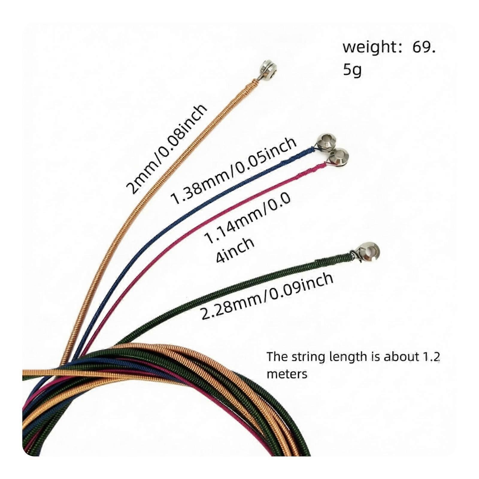 Replacement Bass Strings Multicolor Bass Strings with Steel Core Ball End