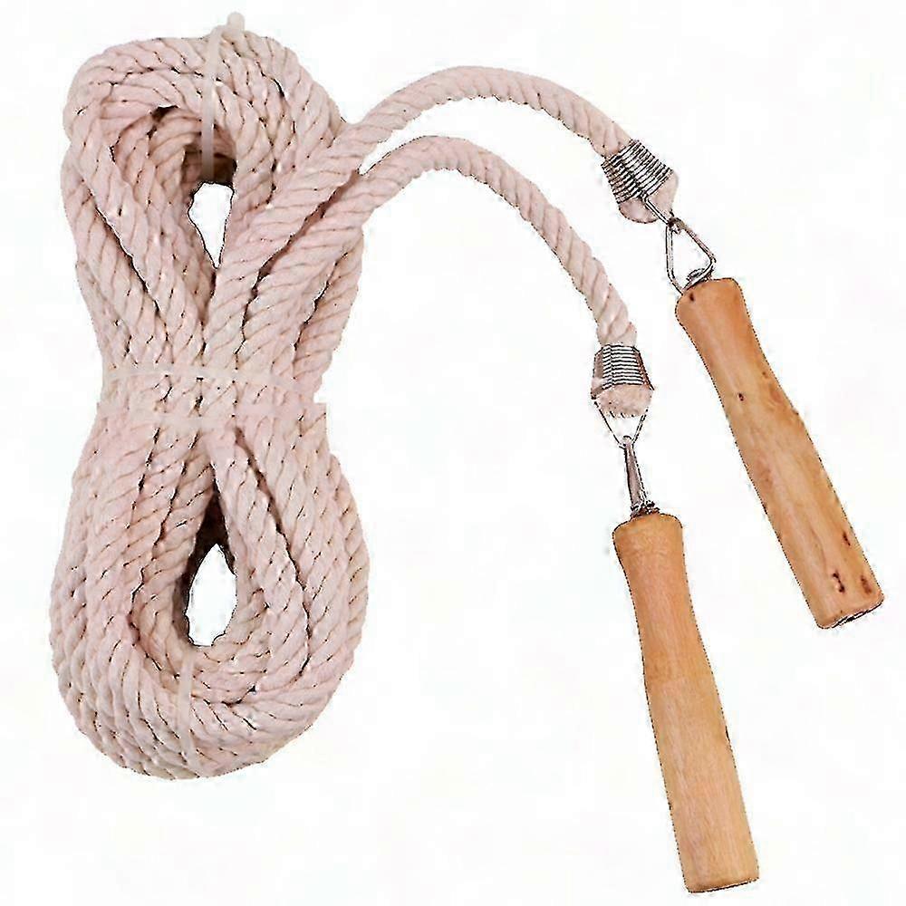 Adjustable Braided Nylon Jump Rope Wood Grip