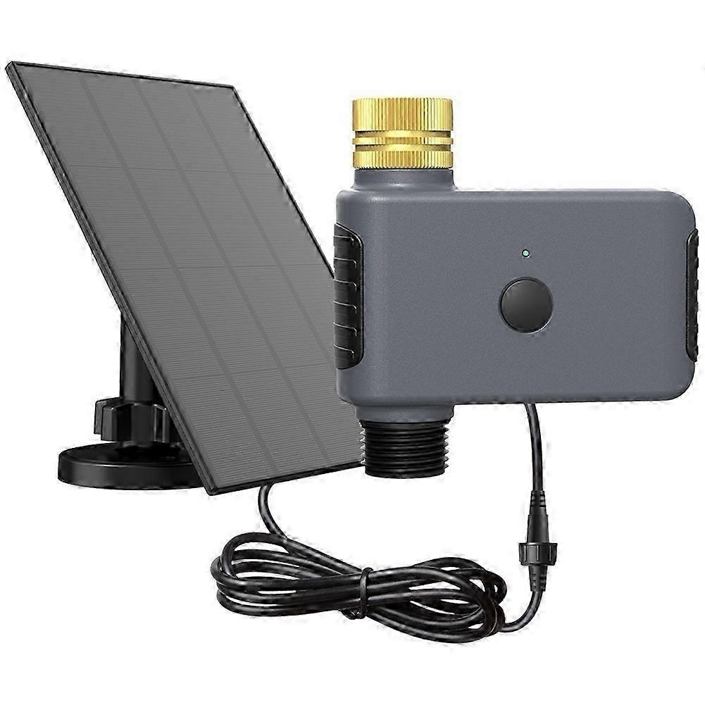 Solar WiFi Irrigation Timer Smart Irrigation System 2 Zone Timing Controller Programmable Timer Sprinkler for Garden,NPT-SFYGV