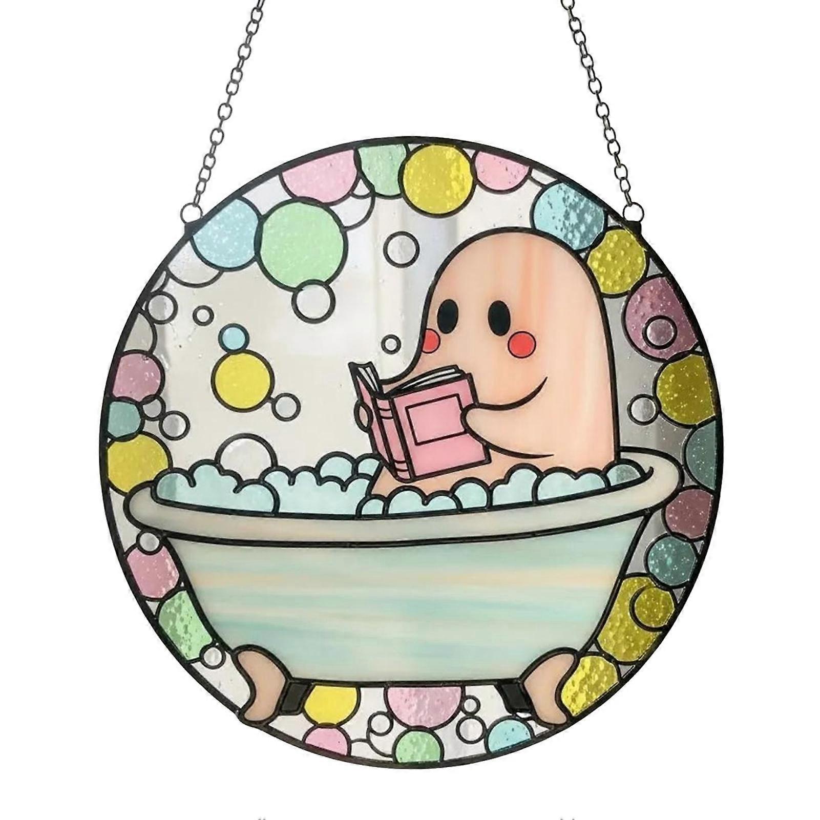 Acrylic Ghost Sun Catcher Reading Bath