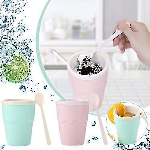 Slushy Maker Cup With Spoon, Quick Frozen Smoothies Magic Cup, Homemade Protable Smoothie Mug