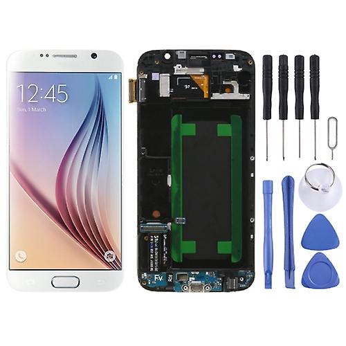 Super Amoled Lcd Screen For Samsung Galaxy S6 Sm-g920f Digitizer Full Assembly With Frame