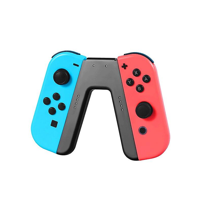 Joy-con Charging Grip Compatible With Nintendo Switch Controllers And Oled,portable Gradient V-shaped Handle For Switch Joy-con