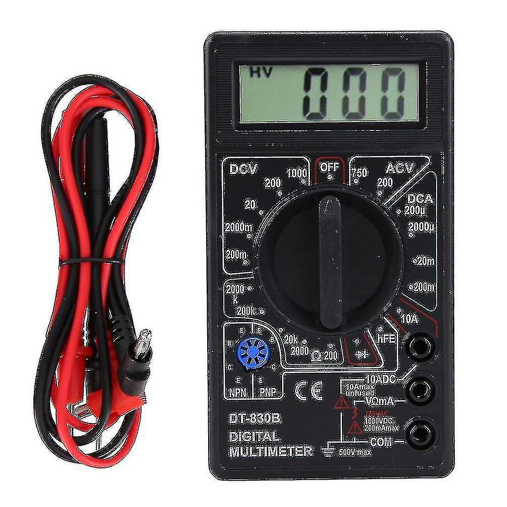 Dt830b AC / DC LCD الرقمية متعددة المتر 750/1000V فولتميتر مقياس التيار الكهربائي أوم تستر عالية السلامة المحمولة متر الرقمية المتعدد