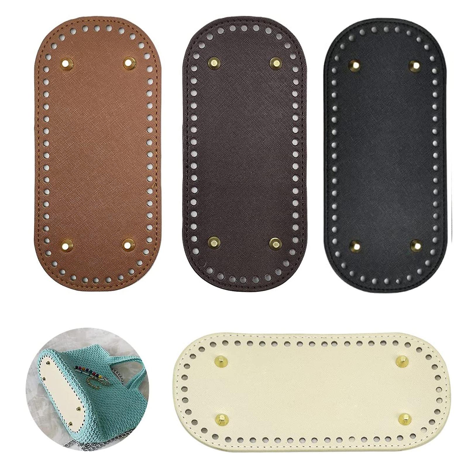4pcs Leather Bag Bottom Oval Bag Base Insert Cushion Base Nail Bottom Shaper