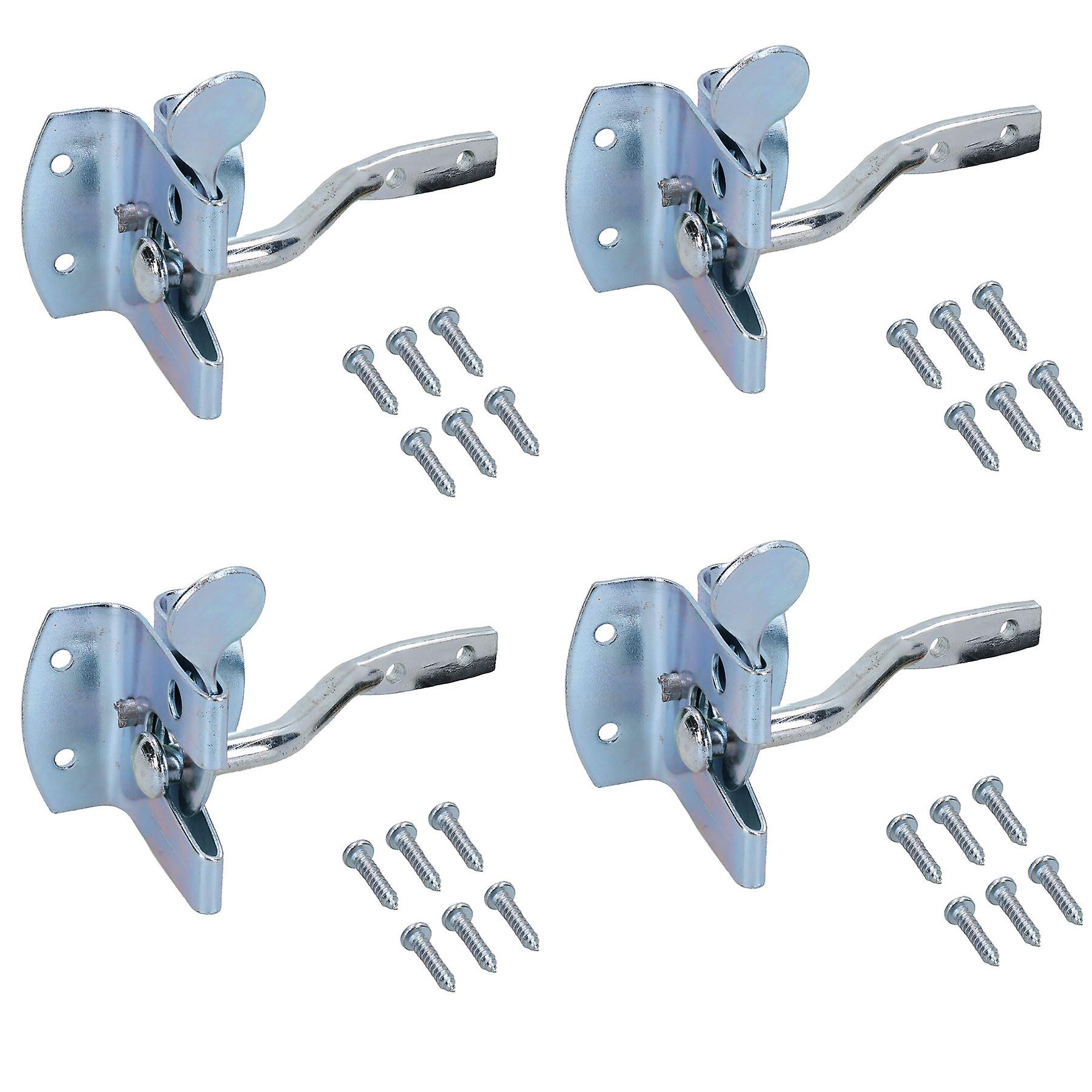 Auto Automatic Gate Latch Catch + Striker Thumb Release Zinc Coated Gates 4pk