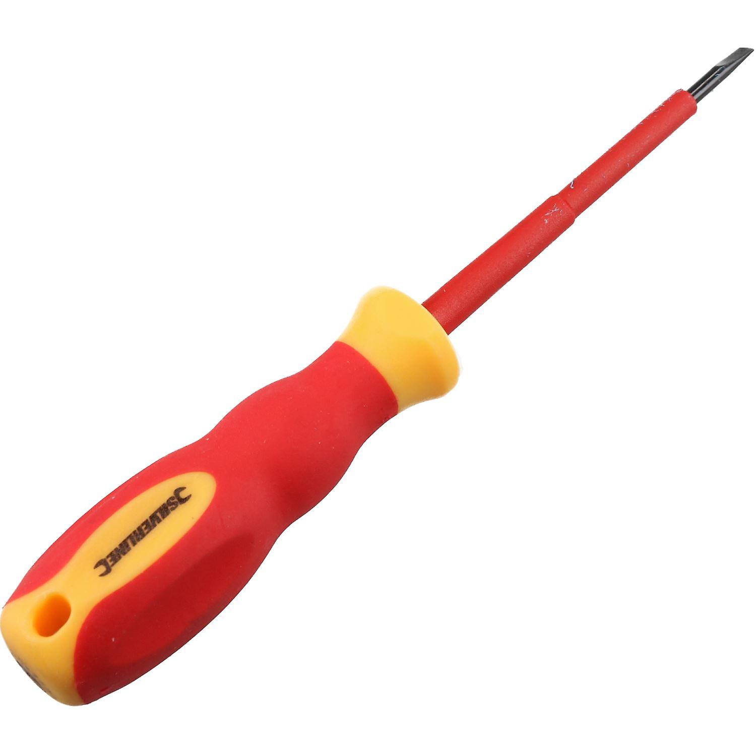 3.5mm x 100mm VDE Insulated Soft Grip Electrical Electricians Screwdriver Flat
