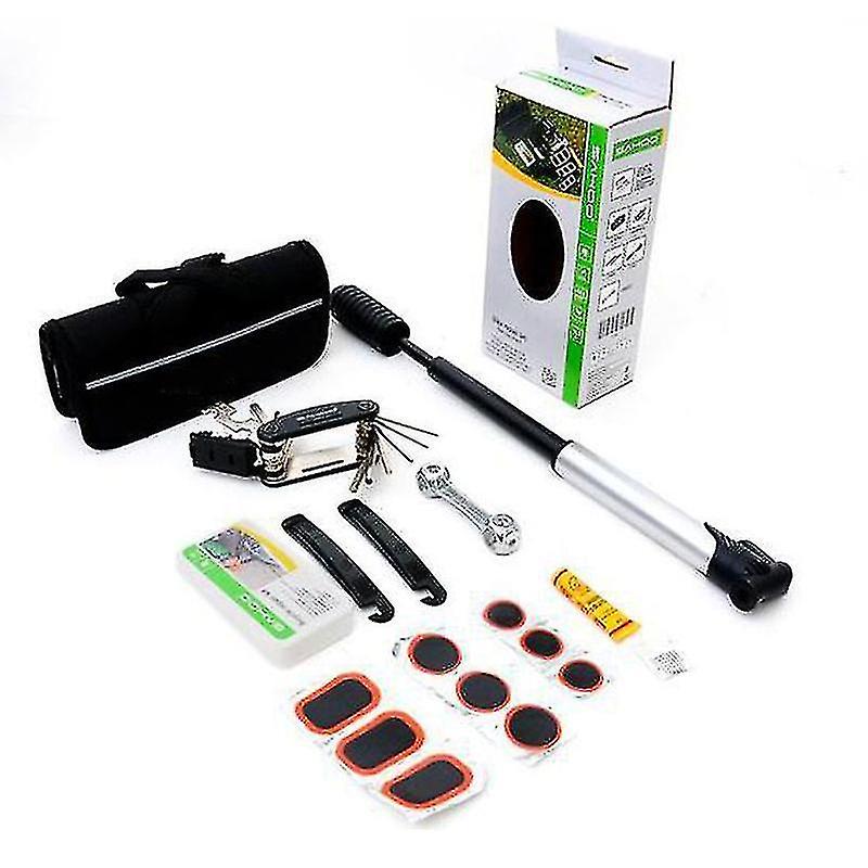 Multi-functional Bicycle Cycling Tire Repair Tools Pump Kit Bag Glue Patch Tyre Repair Kit Tool Set