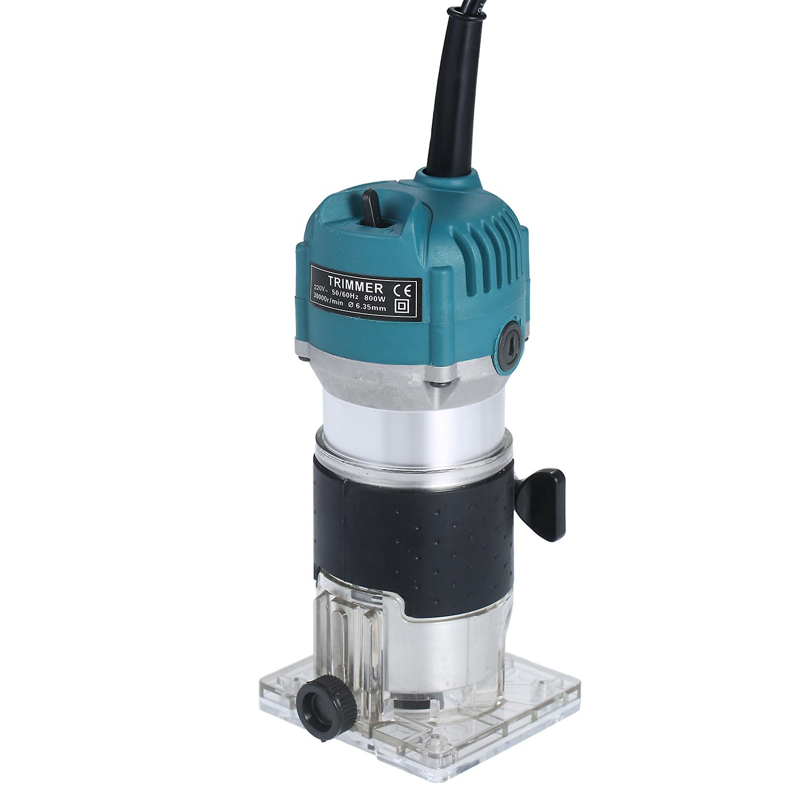 Trim Router With Transparent Base Edge Guide Wood Laminate Electric Trimmer