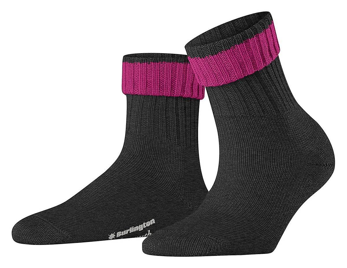 Burlington Plymouth Socks - Anthra Black/Purple