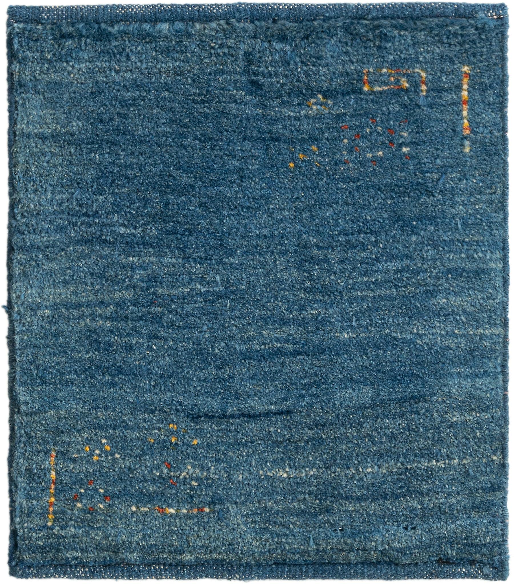 Hadorn Gabbeh 45x50 带蓝色手工制作的中亚地毯