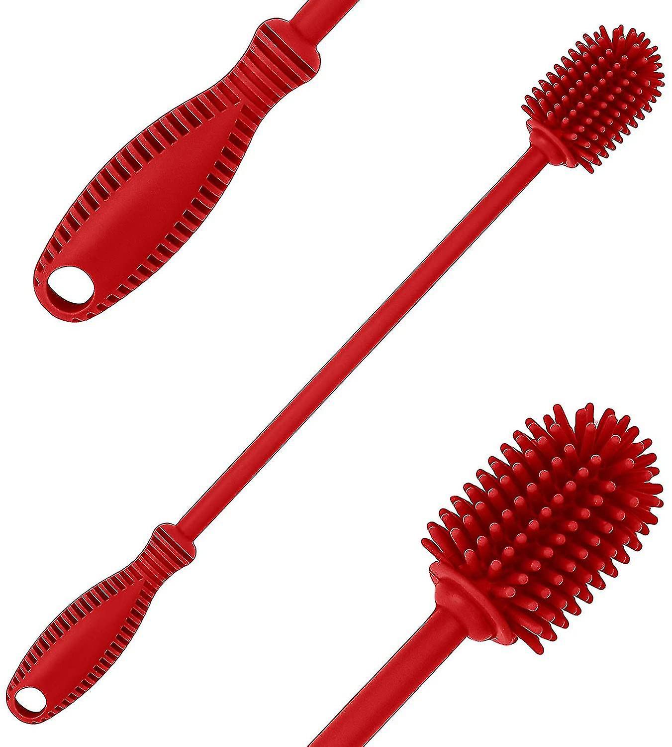Silikonflaskborste - Flasktvättborste - Silikonborste - Flaskborste - (röd)