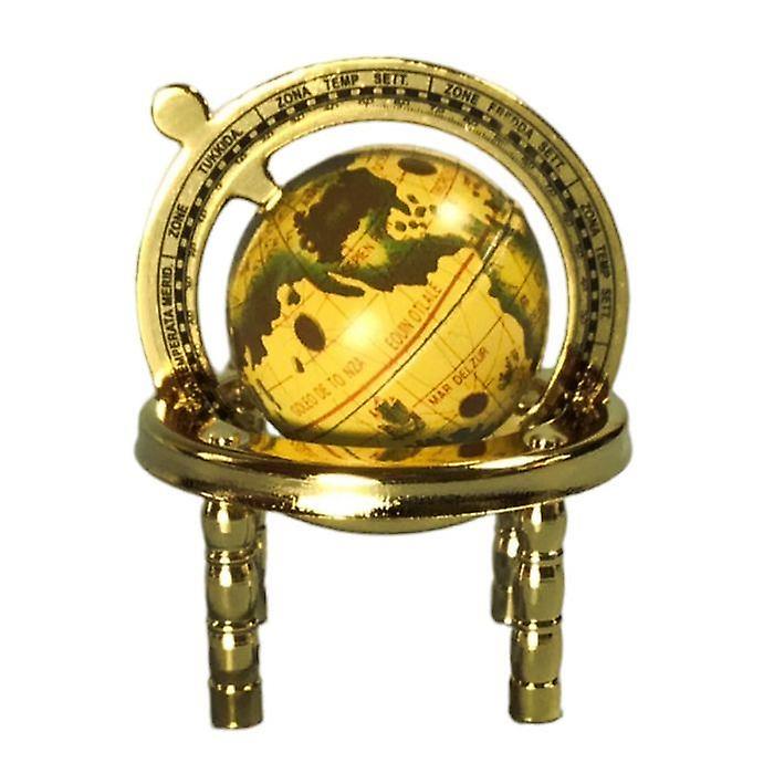 Dolls House World Globe On Axis Tilt Brass Stand School Study Home Accessory