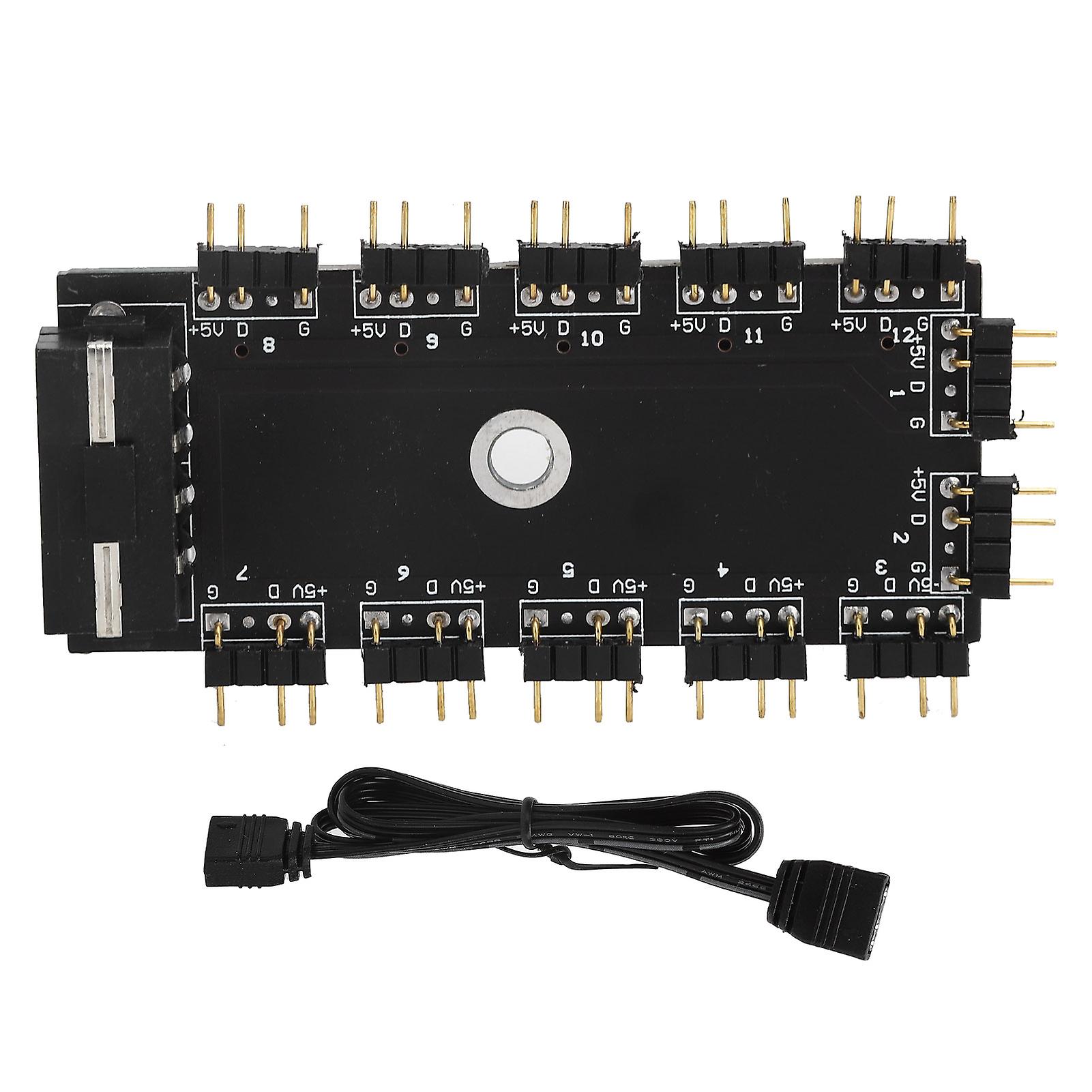 11 Way Splitter Hub 3PIN ARGB Interface Extender RGB LED Control Device Accessories 5VIDE Interface