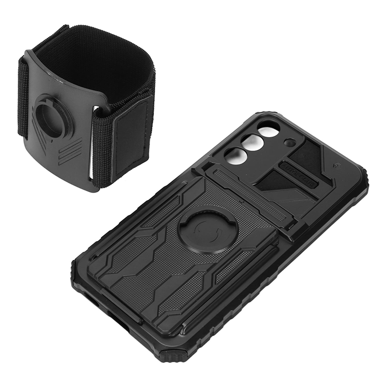 Galaxy S22 Plus Case - 360° Rotation, Touchscreen Control, Stand & Wrist Strap, Black