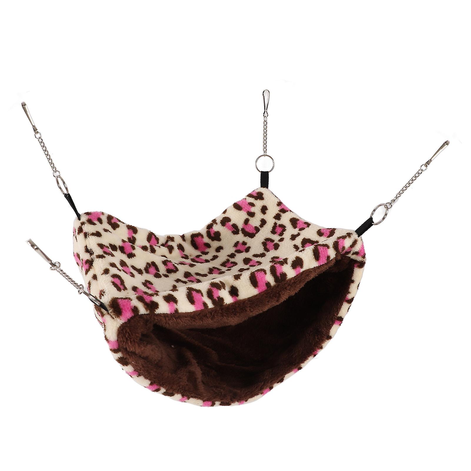 Small Pet Cage Hammock Plush Soft Warm Double Layer Pet Hanging Bed for Squirrels Hamsters