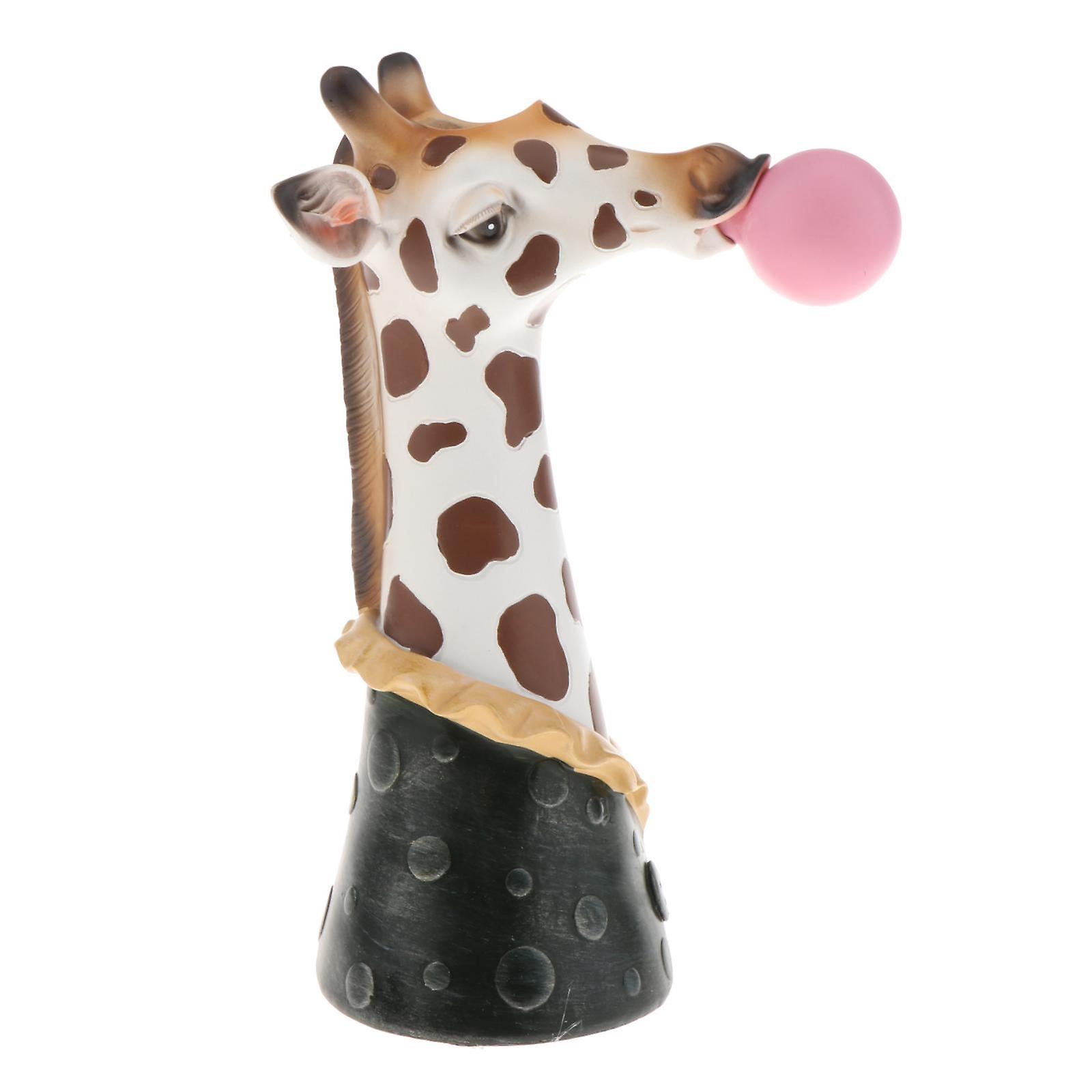 Harz Tierkopf Trockene Blume Vase Pflanzgefäß Topf Büro Desktop Ornament Hirsch 1