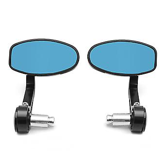 2pcs Cnc Motorcycle Bar End Black Rearview Side Mirrors