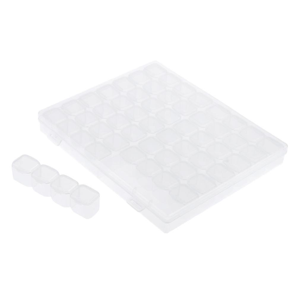 56 Compartments Plastic Empty Case Jewelry Organizer Box Storage Container