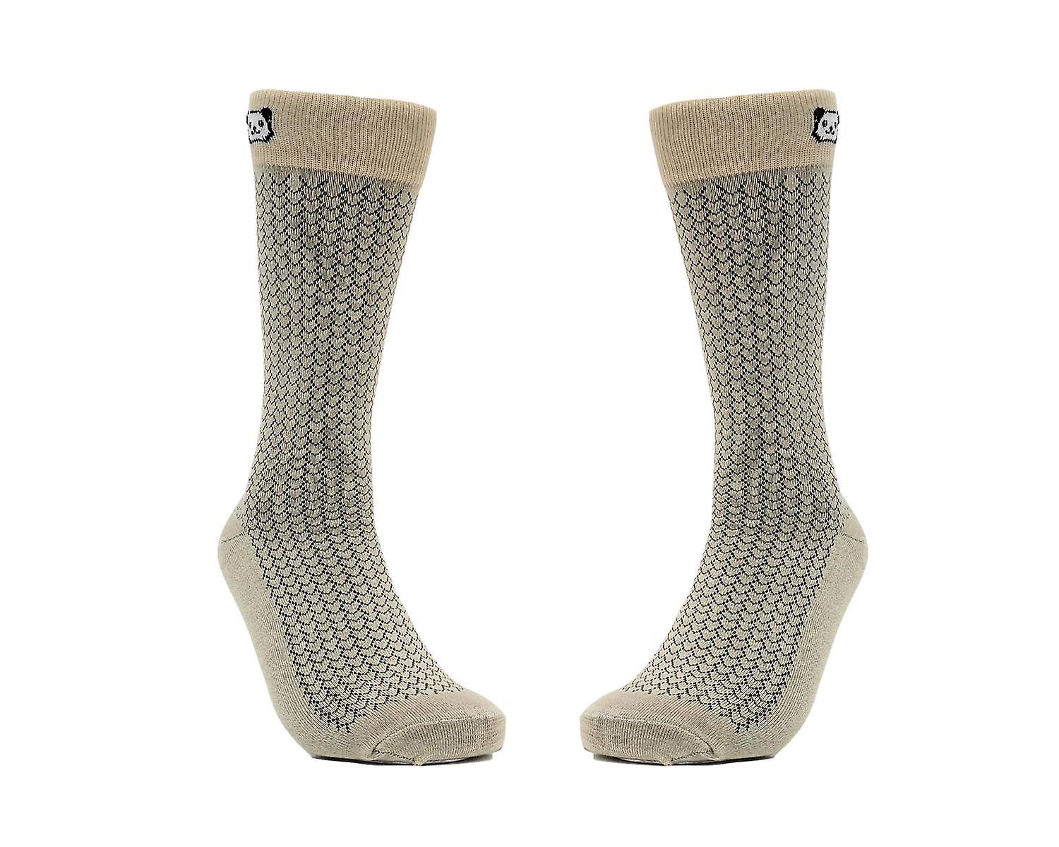 Stylish Khaki with Black Patterned Socks from the Sock Panda (Two Sizes)