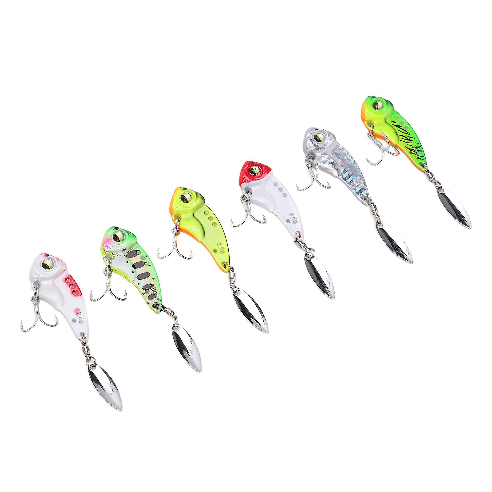 6Pcs Bait Simulation Lure Fishing Lures Set Wobbler Vibration Spinner for Freshwater Saltwater