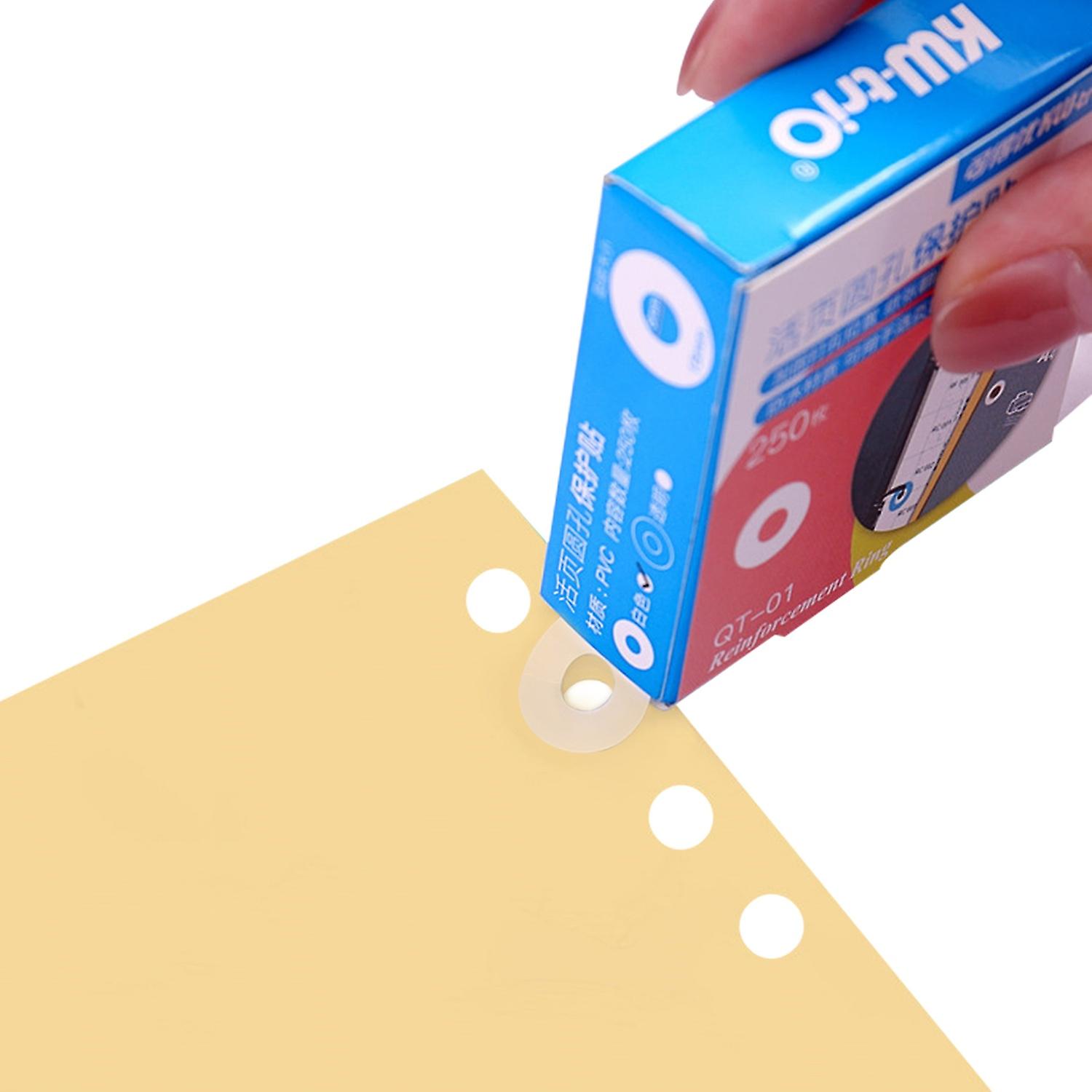 KW-trio Loose-Leaf Paper Hole Reinforcement Labels Round Stickers Self-Adhesive Hole Punch Protector