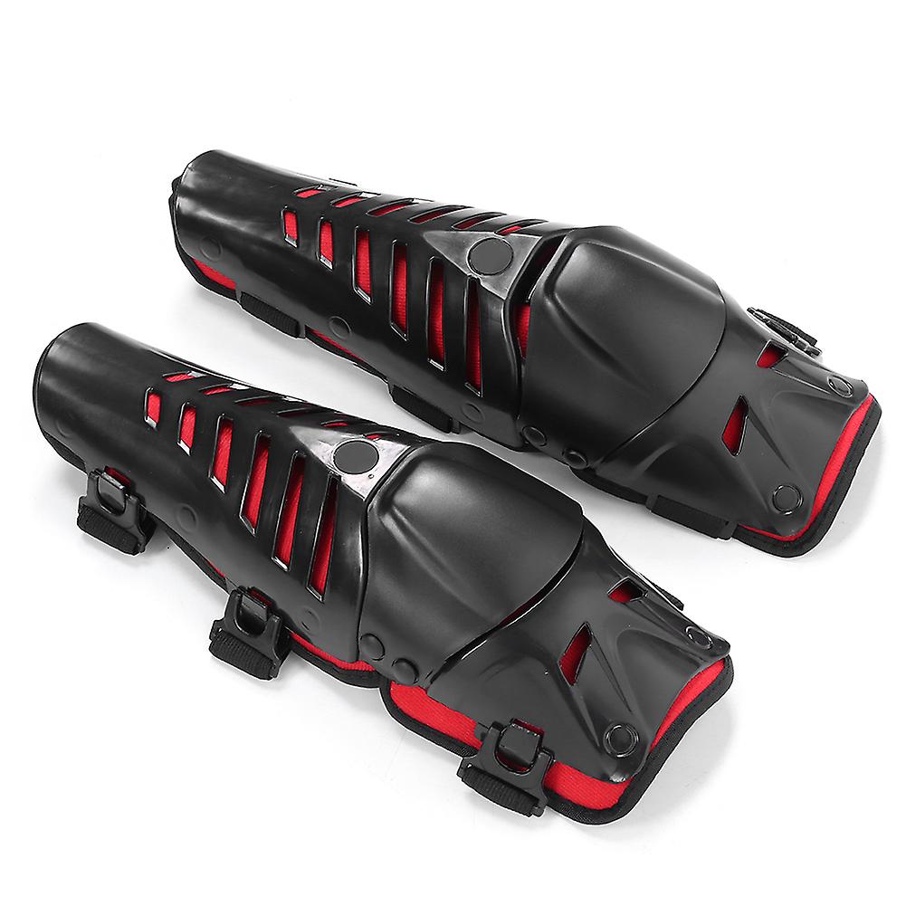 Off Road Motorcycle Knee Pads 39cm Black Red Windproof Protector