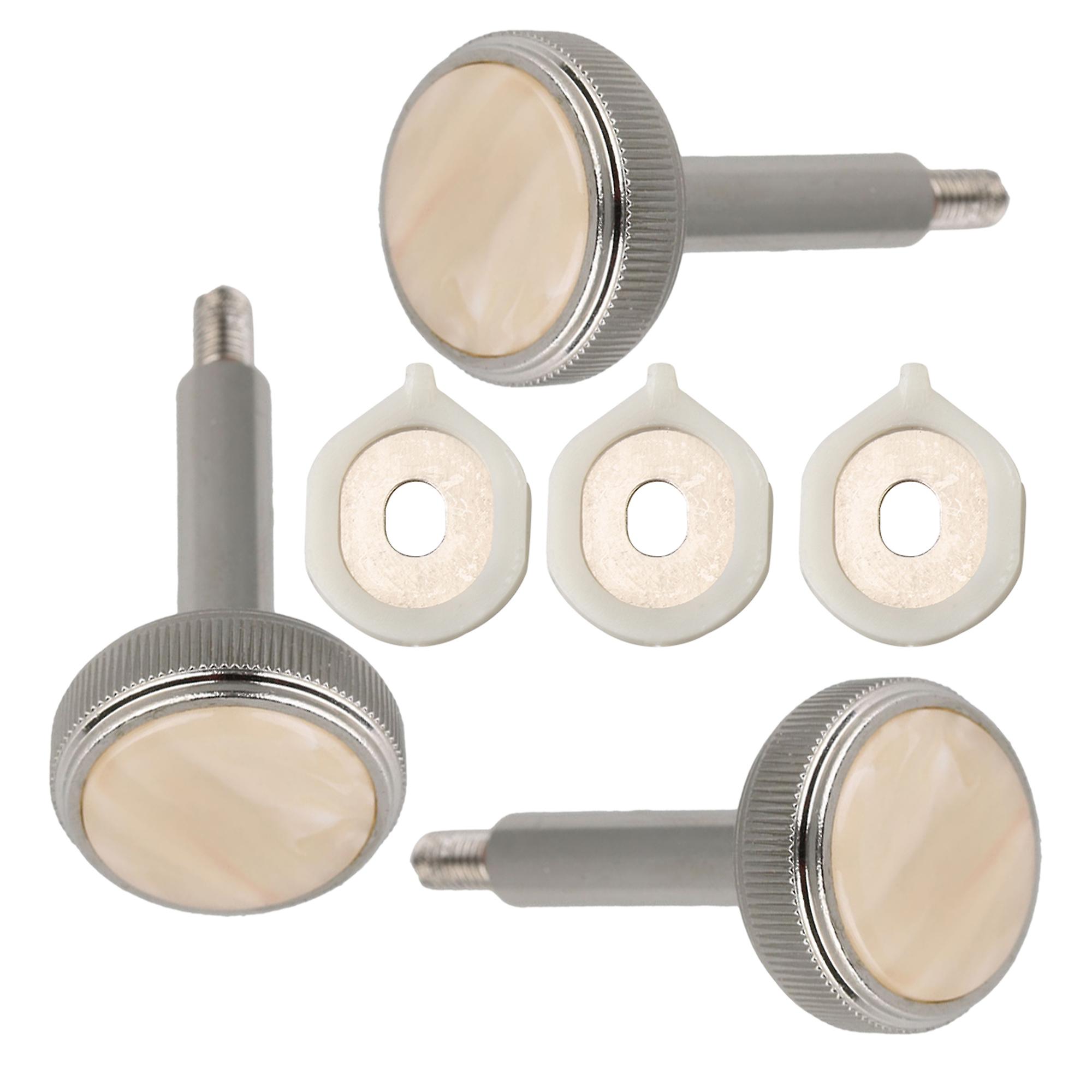 Nickel Plated Euphonium Valve Finger Buttons and Valve Guides Pack of 3