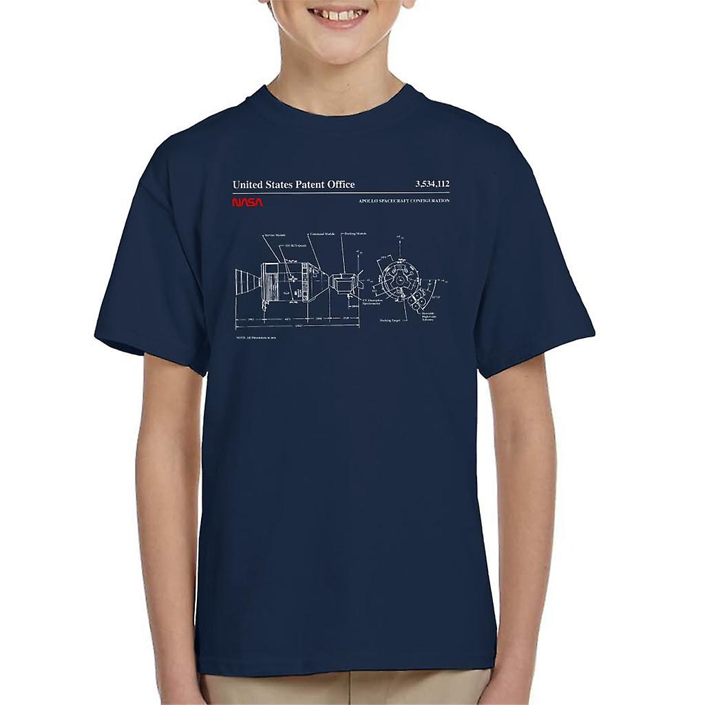 NASA Apollo Spacecraft Blueprint Kid's T-Shirt
