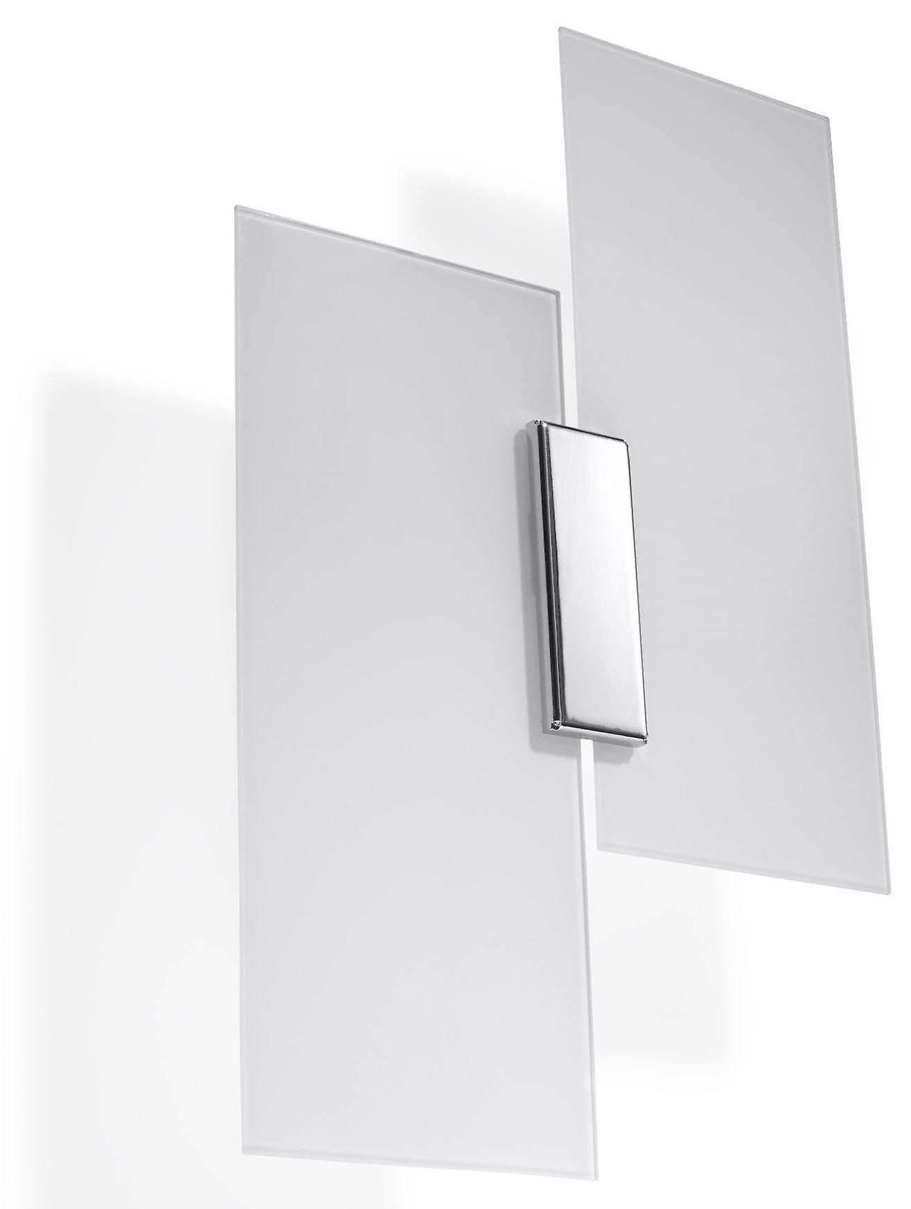 Fabiano 2 Light Wall Light White, Chrome, E27