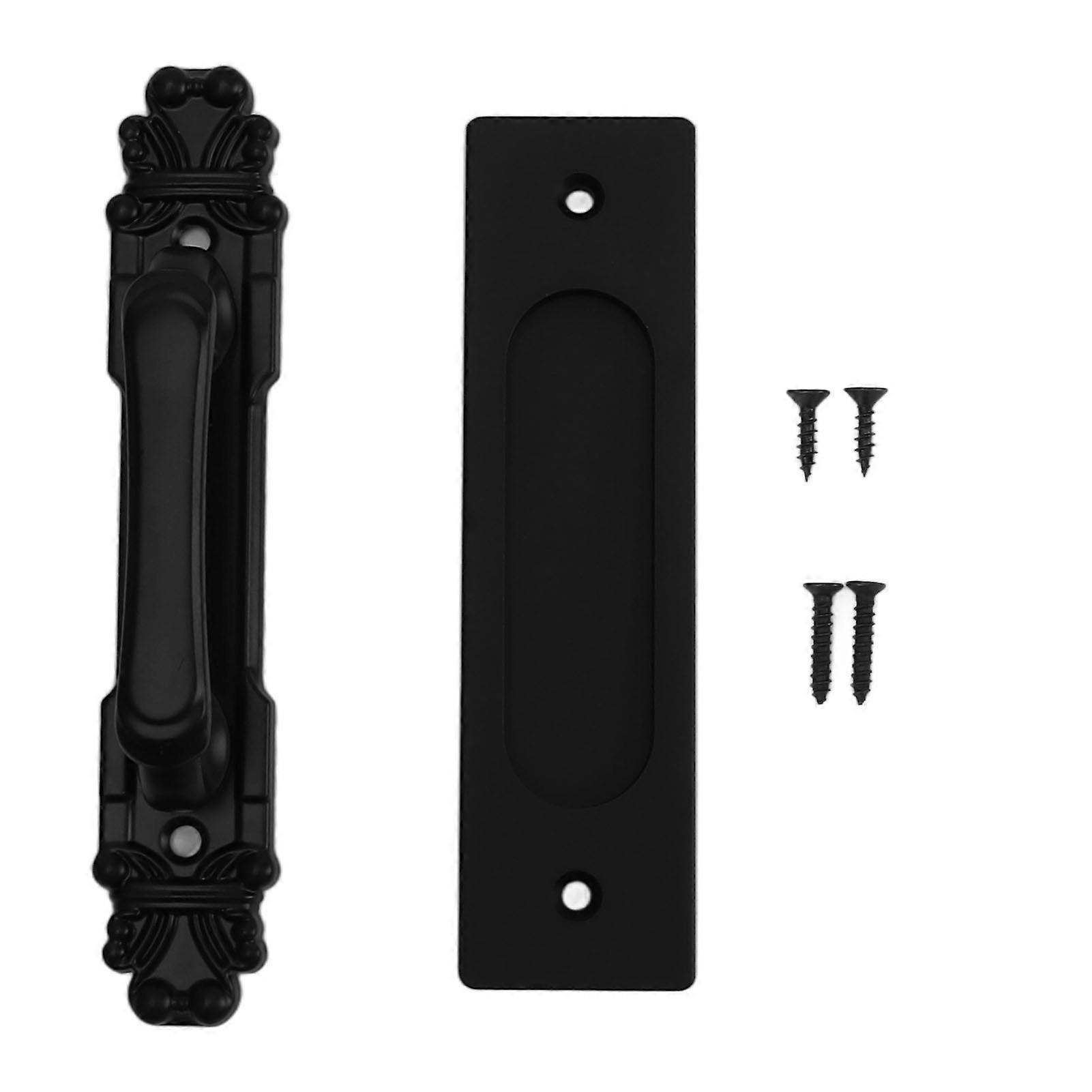 Sliding Barn Door Pulls and Handles, Double Sided Hardware Set, Easy to Install, Aluminum Alloy Barn Door Hardware for Barns