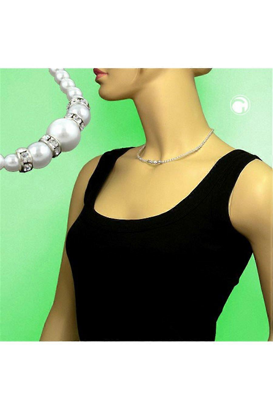 Necklace Glass Beads Rhinestones - Gl00688