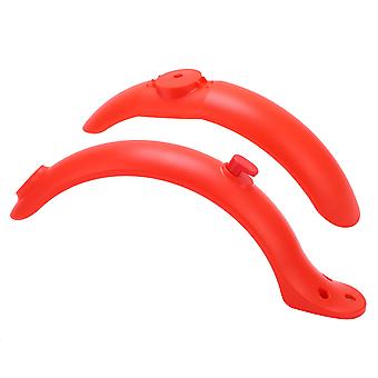 Front Rear Mugguardfor Xiaomi M365 Electric Scooter Front and Rear Fender Mugguard Set with Tools for Xiaomi M365 AccessoriesRed