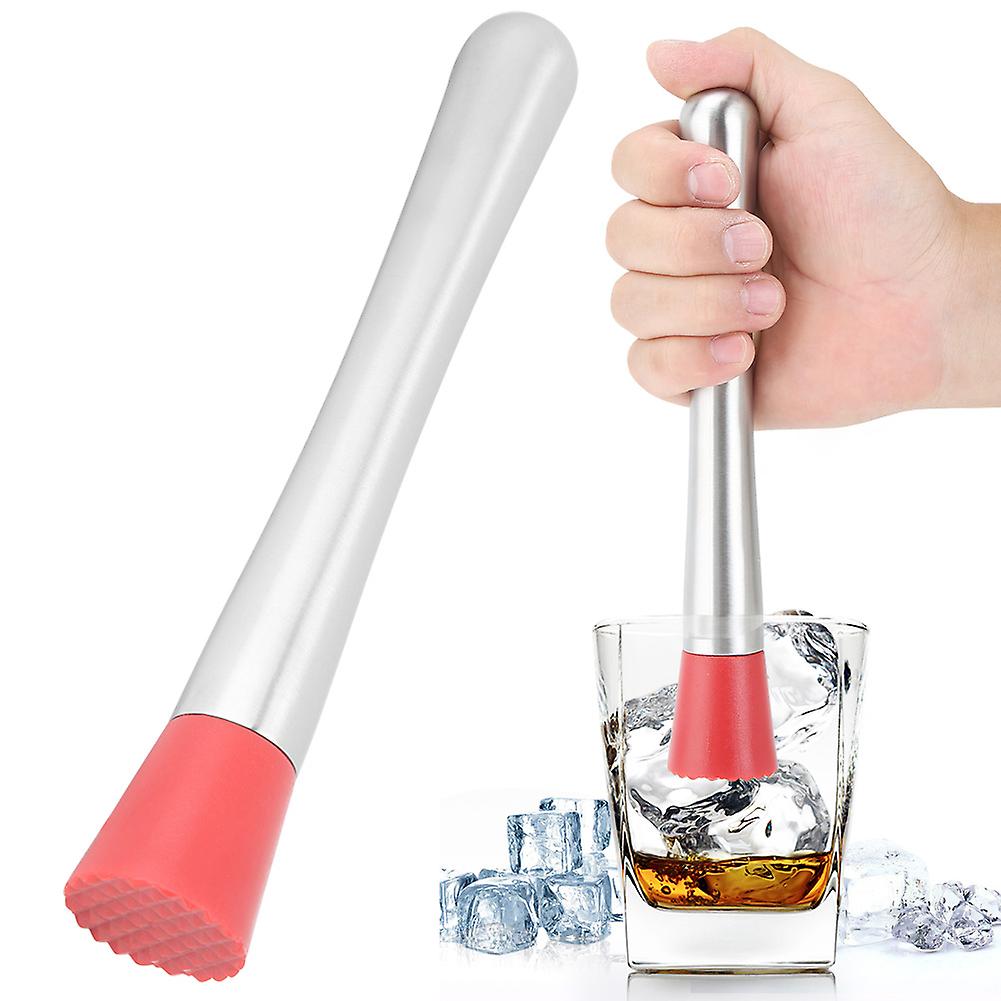 Versatile Stainless Steel Barware, Ice Crushing Cocktail Muddler For Professional Bartending