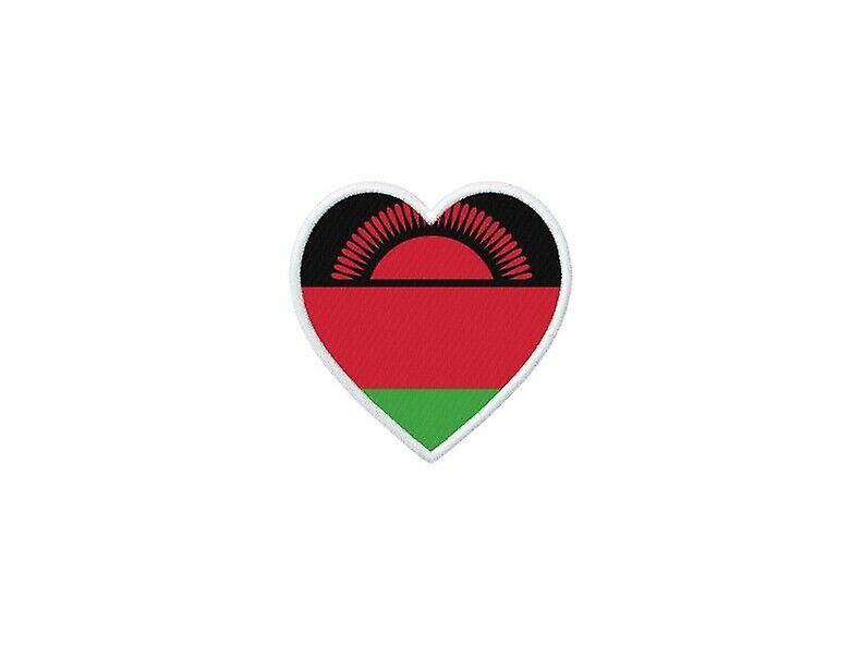 Patch badge ecusson prints thermocollant heart flag MAL malawi