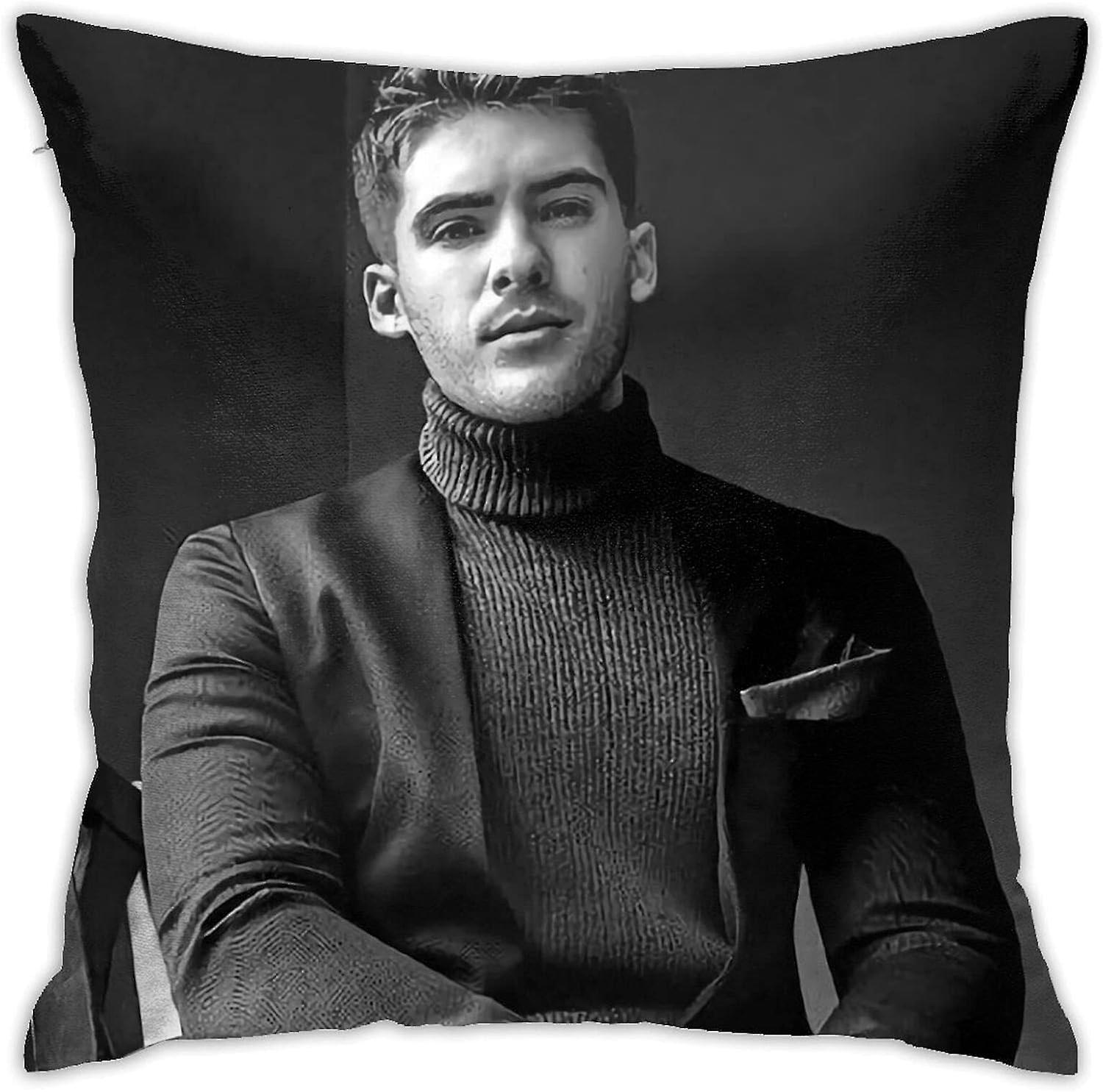 コーディクリスチャン枕カバー枕カバーソフトクッションカバー装飾スロー枕ソファカースクエア枕カバーホームベッド装飾用(18x18in)(F-176)