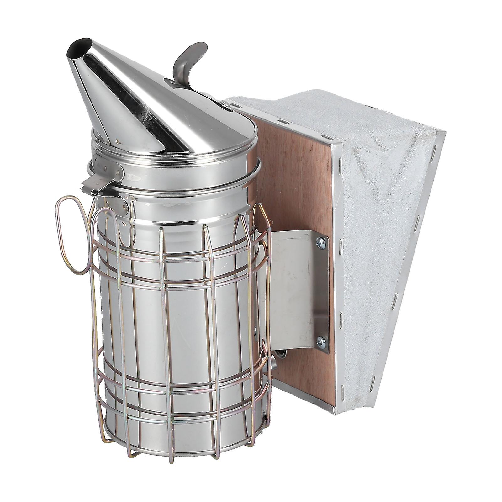 3 PZ/Set Alveare Fumatore Set Ape Spazzola Raschietto In Acciaio Inox Fumatore Apicoltore Kit di Avviamento per l'Apicoltura