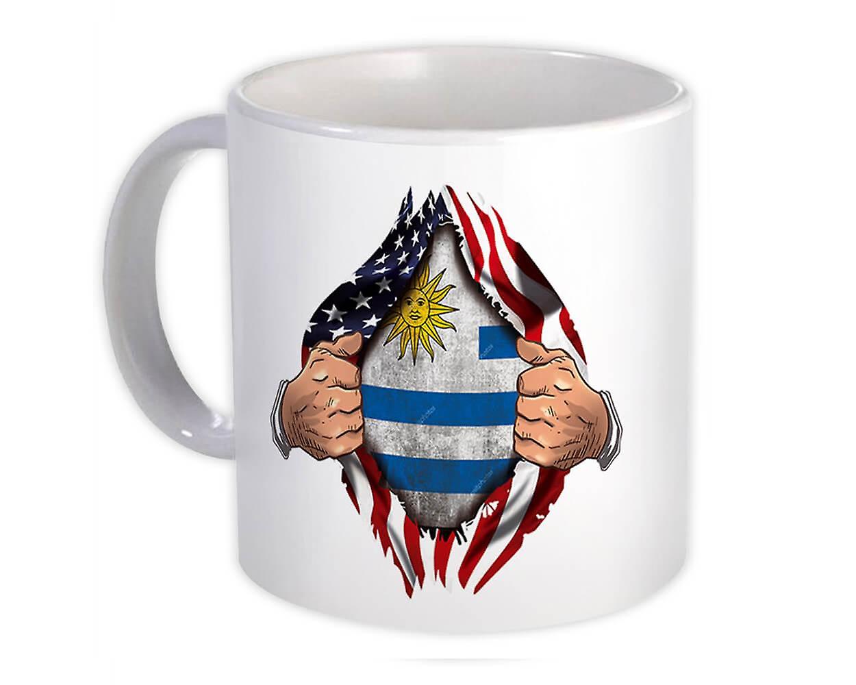 Geschenkbecher: Uruguay-Flagge